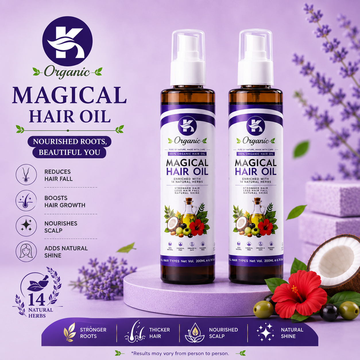 2 Bottle Magical Hair oil